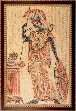 Atenea, mosaico